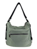 Mel&Co Nylon Two-Way Convertible Shoulder Backpack - Sea Green