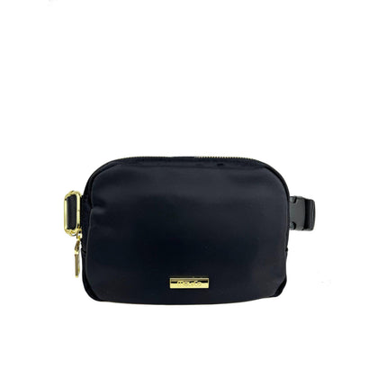 Mel&Co Nylon Single Compartment Waist Pouch - Black