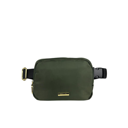 Mel&Co Nylon Single Compartment Waist Pouch-Khaki