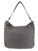 Mel&Co Embossed Nylon Single Handle Bag - Grey