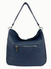 Mel&Co Embossed Nylon Single Handle Bag - Navy