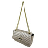 Mel&Co Chevron Quilted Flap Sling Bag -Champagne