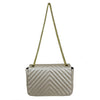 Mel&Co Chevron Quilted Flap Sling Bag -Champagne