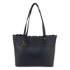 Mel&Co Laser Cut Detail Tote Bag-Black