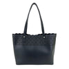 Mel&Co Laser Cut Detail Tote Bag-Black