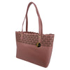 Mel&Co Laser Cut Detail Tote Bag-Rose