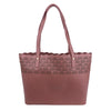 Mel&Co Laser Cut Detail Tote Bag-Rose