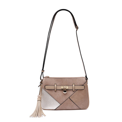 MAC ALYSTER Tri-Colour Spliced Trotter Bag - Multi Beige