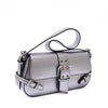 MAC ALYSTER Metallic Half-Flap Shoulder Bag - Silver