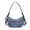 MAC ALYSTER Pleated Hobo with Detachable Shoulder Strap - Blue