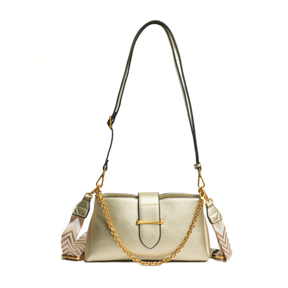 Mac Alyster Desinvolte Metallic Baguette Bag - Champagne