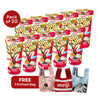 [Online Exclusive Amazing Sale] Meiji Yan Yan Creamy Double Dipping Chocolate & Vanilla Pack 44g x 20 Cups + FREE Knitted Carrier Bag
