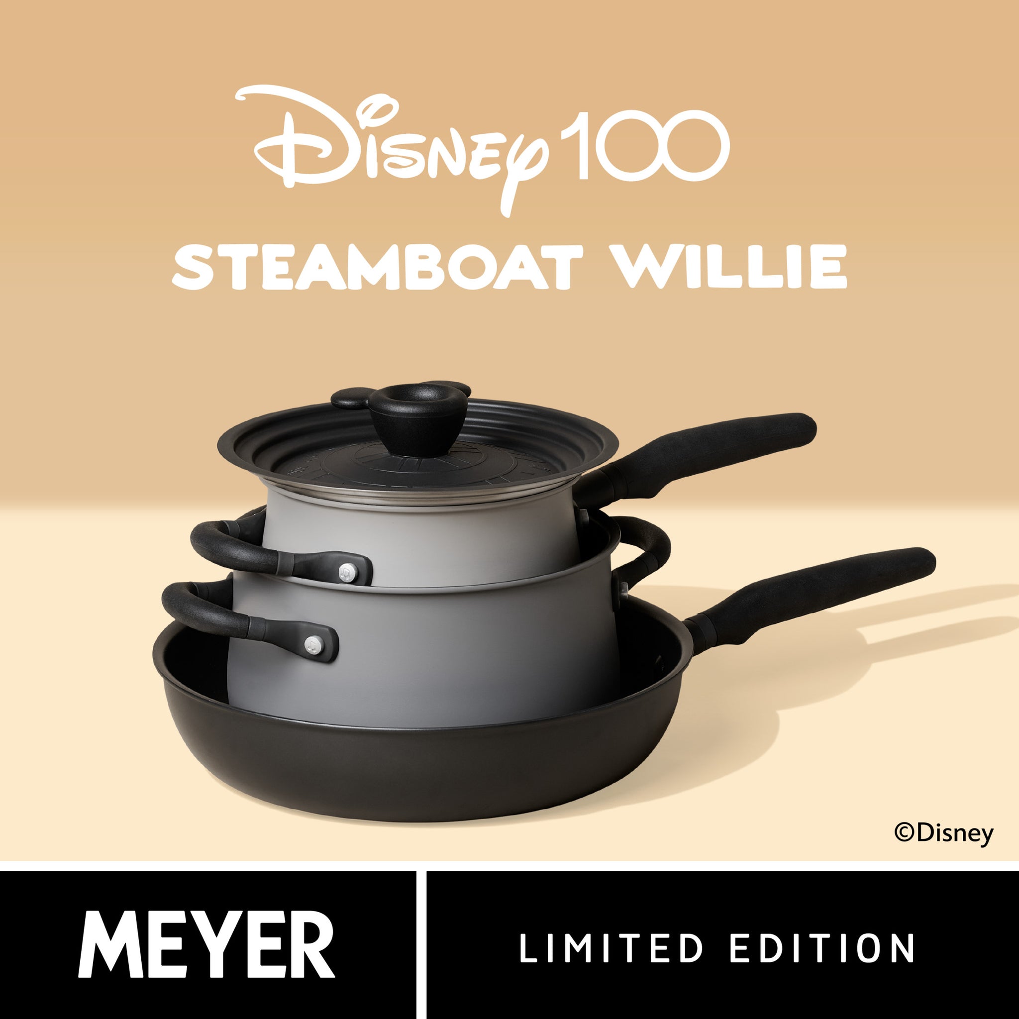 Meyer x Disney D100 4-pc Essential Set - Steamboat  Willie (18100)