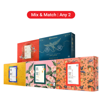 [MIX & MATCH Any 2] Kinohimitsu Bird's Nest - Collagen 6's / Cactus 8's /  Imperial Ginseng 6's / Fruity Camellia Tea 8's / Red Dates 8's