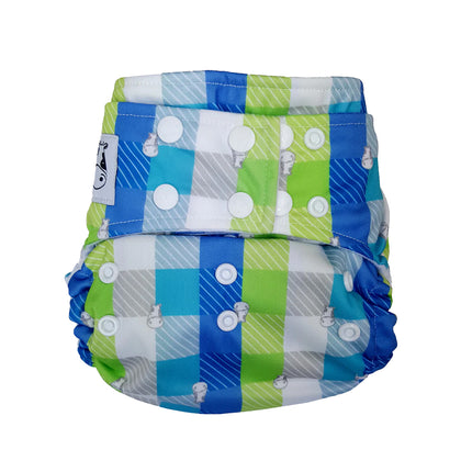 [ONLINE EXCLUSIVE] Moo Moo Kow™ Stay-Dry Cloth Diaper - Checker