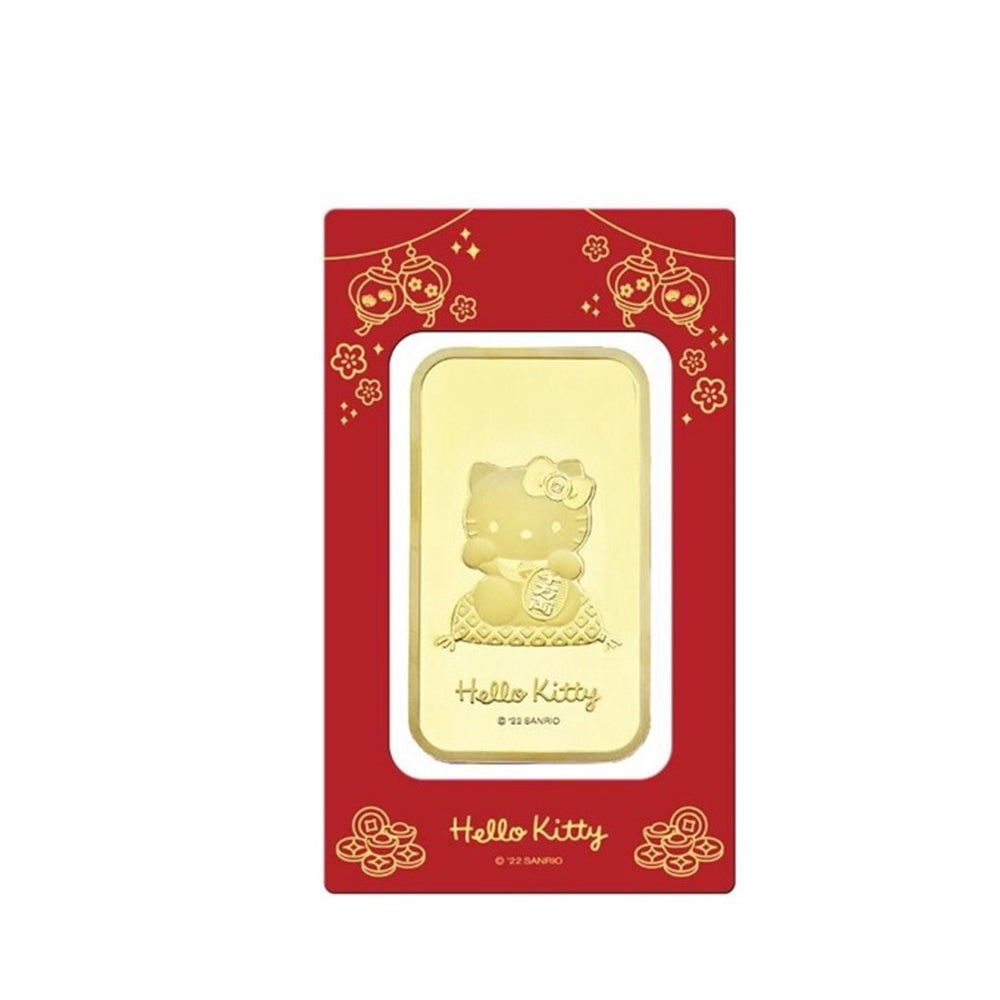 [The Singapore Mint] Sanrio Lucky Kitty 24K Gold Plated Ingot