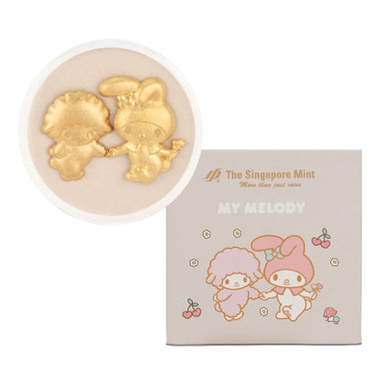 [The Singapore Mint] Sanrio 24K Gold Foil Medallion - My Melody & My Sweet Piano (N916)
