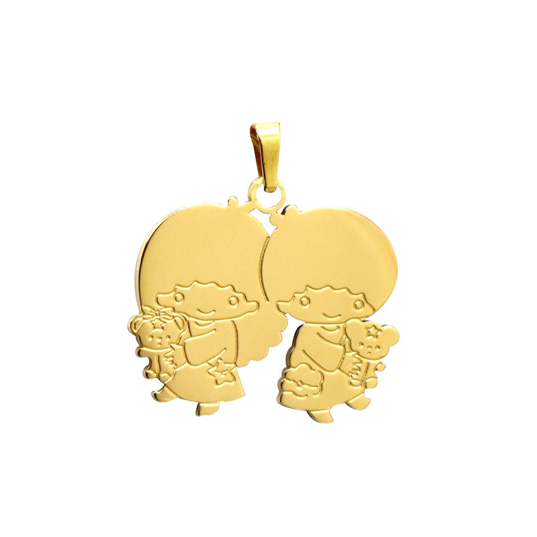 [The Singapore Mint] Sanrio Gold Plated Necklace with Charm - Little Twin Stars (NA39)