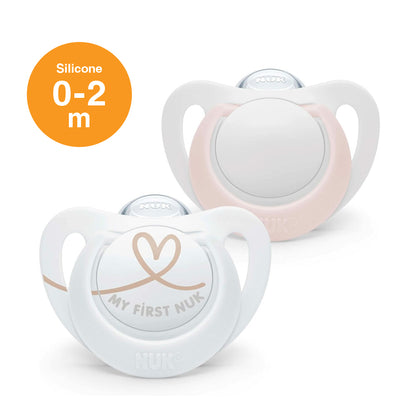 NUK Star Day Silicone Soother Pacifier 2pcs-box - 0-2 months - Pink