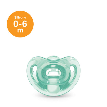 NUK Sensitive Silicone Soother Pacifier - 0-6 months - Green