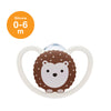 NUK Space Silicone Soother Pacifier 1pc-box - 0-6 Months - Hedgehog