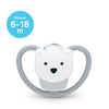 NUK Space Silicone Soother Pacifier 1 pc box - 6-18 Months - White Bear