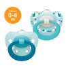 NUK Signature Silicone Soother Pacifier 2pcs-box - 0-6 months - Stars Birds