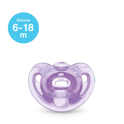 NUK Sensitive Silicone Soother Pacifier -6-18 months - Purple