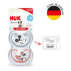 NUK Space Disney Mickey Mouse Silicone Soother Pacifier 2pcs-box - 6-18 months - Pink-Grey