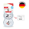 NUK Space Disney Mickey Mouse Silicone Soother Pacifier 2pcs-box - 6-18 months - White-Grey