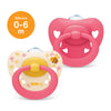 NUK Signature Silicone Soother Pacifier 2pcs-box - 6-18 months - Bee Hearts