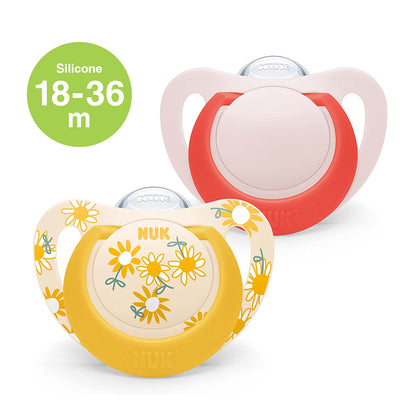 NUK Star Day Latex Soother Pacifier 2pcs-box - 18-36 months - Flower