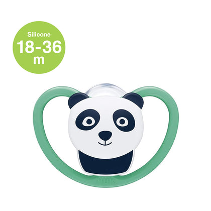 NUK Space Silicone Soother Pacifier 1pc-box - 18-36 months - Panda