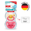 NUK Signature Silicone Soother Pacifier 2pcs-box - 6-18 months - Bee Hearts