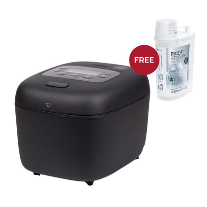ZOJIRUSHI 1.8L Micom Rice Cooker (FREE Rice Stocker) - Black
