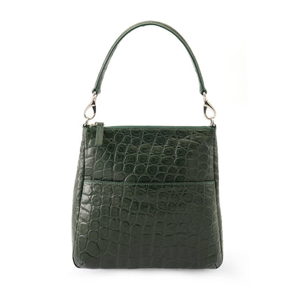 Sancho Genuine Crocodile Tote Bag cum Crossbody Bag - Green