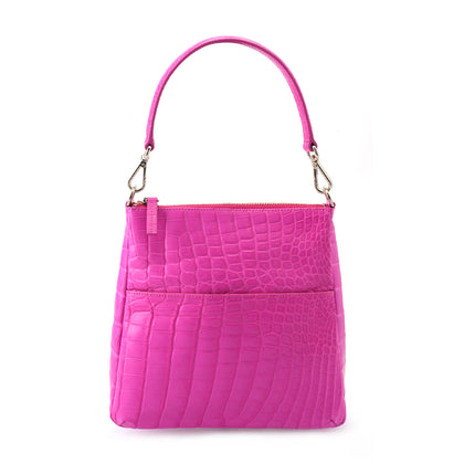 Sancho Genuine Crocodile Tote Bag cum Crossbody Bag - Pink