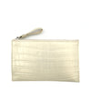 SANCHŌ Genuine Crocodile Leather Coin and Card Holder - Pearlise Cream