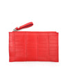 SANCHŌ Genuine Crocodile Leather Coin and Card Holder - Red