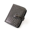 Sancho Genuine Crocodile Leather Small Wallet - Gris