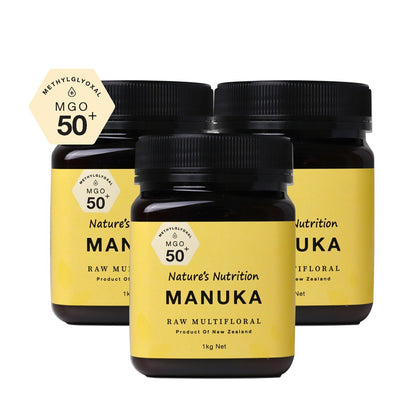 Nature's Nutrition Manuka Honey MGO 50+ 1kg - Bundle of 3
