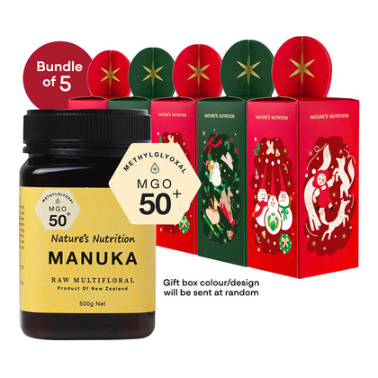 Nature's Nutrition Manuka MGO 50+ 500g + FREE Gift Box - Bundle of 5