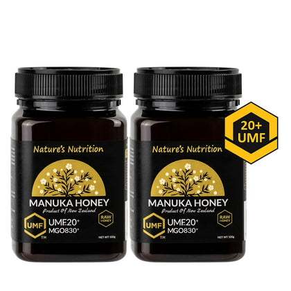 Nature's Nutrition Manuka Honey UMF 20+ 500g - Bundle of 2