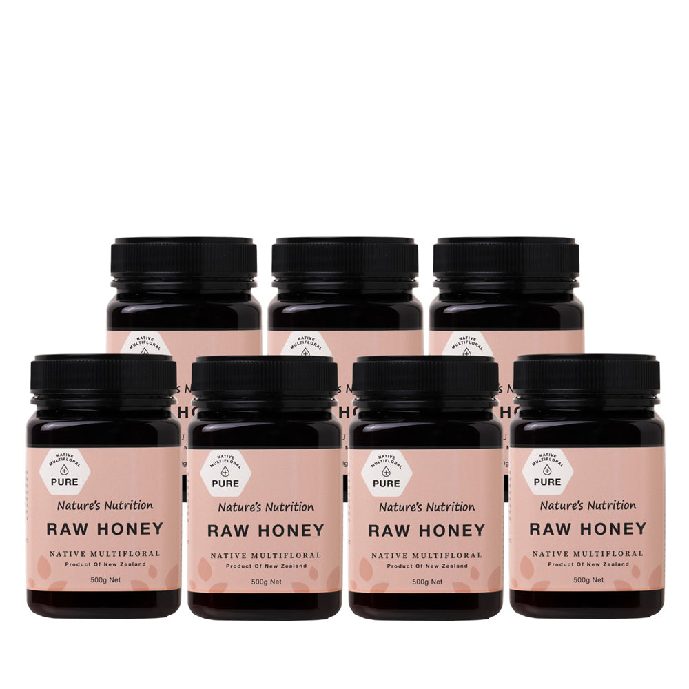 Nature's Nutrition Raw Honey 500g - Bundle of 7