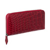 SANCHŌ Genuine Crocodile Leather Long Wallet - Frame Red