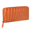 SANCHŌ Genuine Crocodile Leather Long Wallet - Salmon