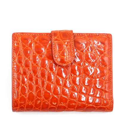 SANCHŌ Genuine Crocodile Leather Wallet - Mandarin