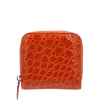 SANCHŌ Crocodile Leather Ladies Short Wallet - Mandarin