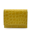 SANCHŌ Genuine Crocodile Leather Bi-Fold Wallet - Yellow