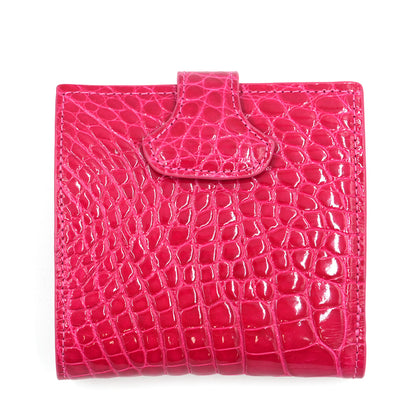 SANCHŌ Genuine Crocodile Leather Wallet - Hibiscus